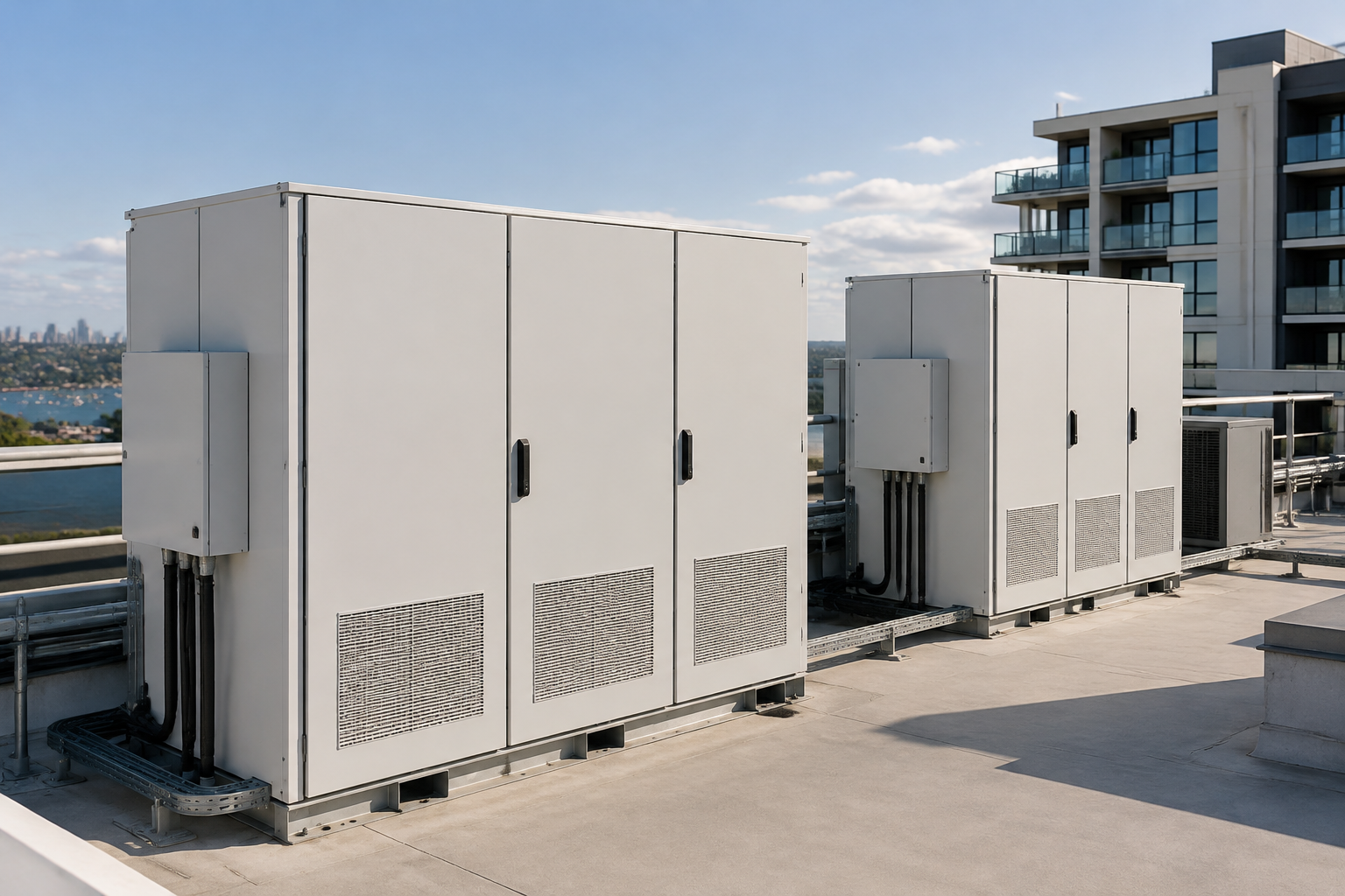 Commercial solar and battery equipment