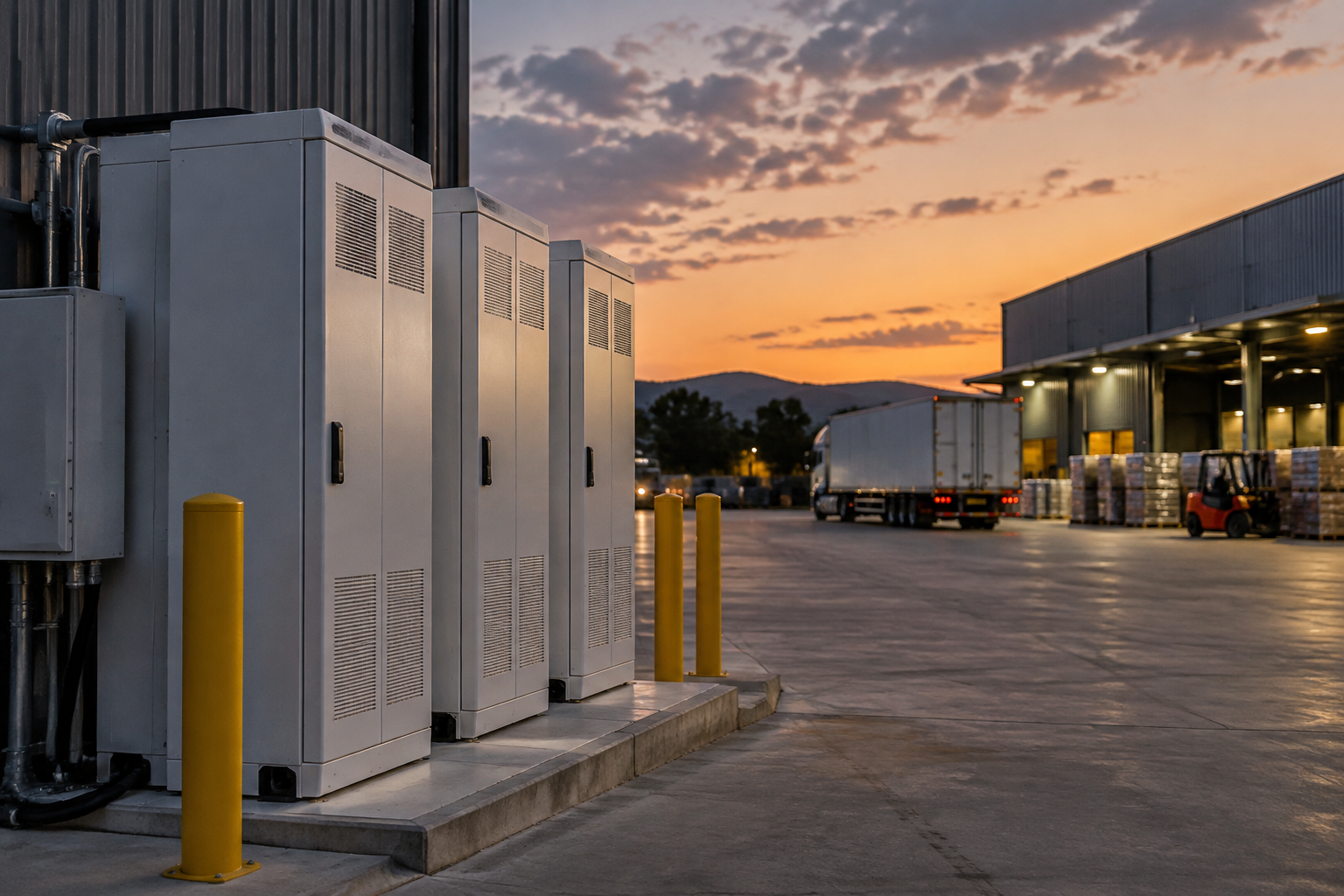 Commercial solar and battery equipment