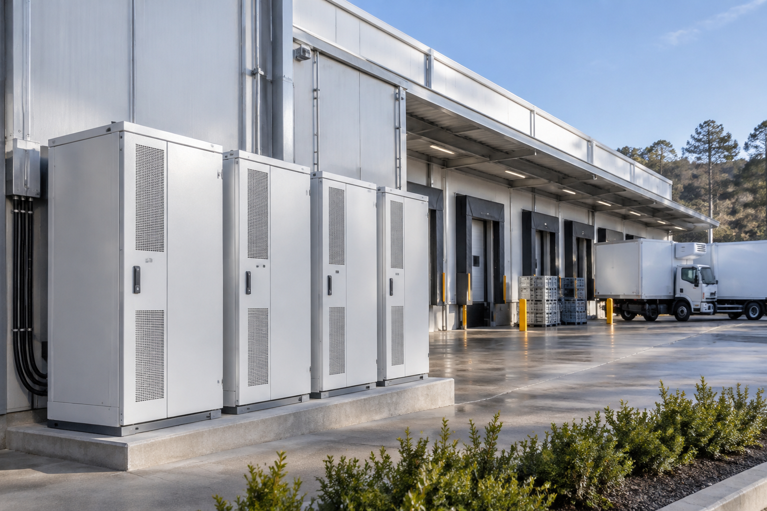 Commercial solar and battery equipment